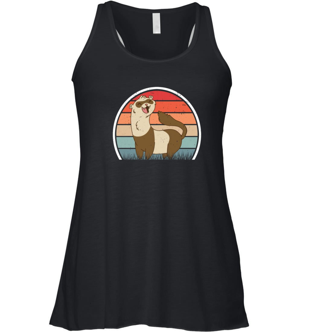 Ferret Retro Weasel Vintage Women's Flowy Tank Top