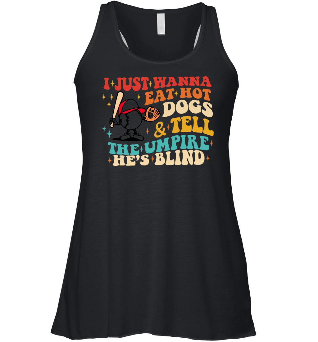 I Just Wanna Eat Hot Dogs Women's Flowy Tank Top