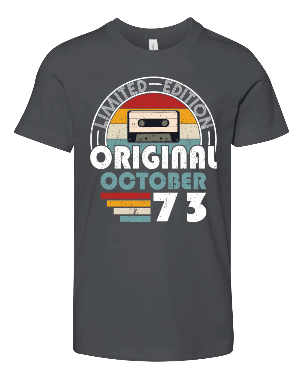 50th birthday october 1973 original 1973 Youth Unisex Jersey Tee