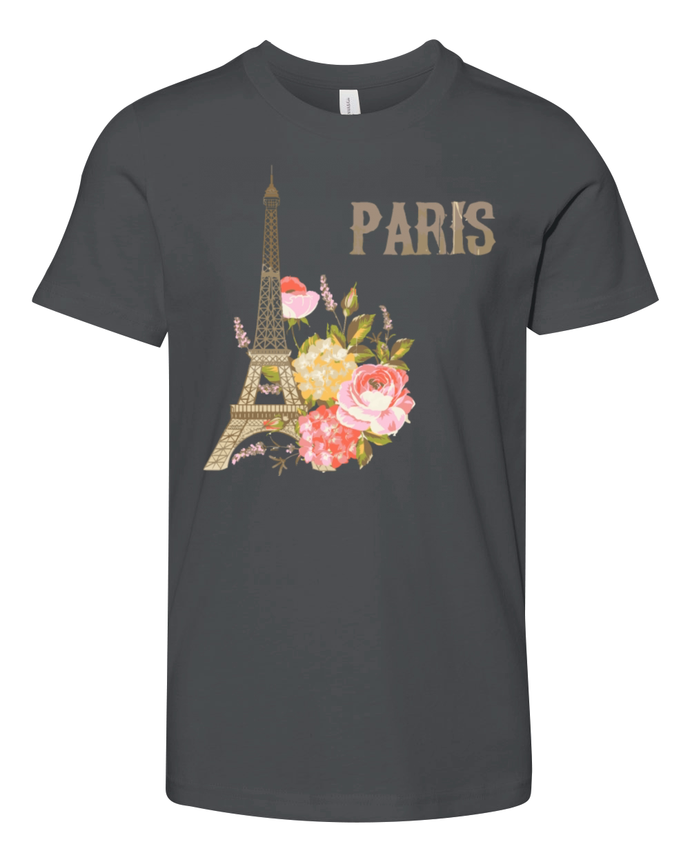 Eiffel Tower Paris Vintage Souvenir Paris France Youth Unisex Jersey Tee