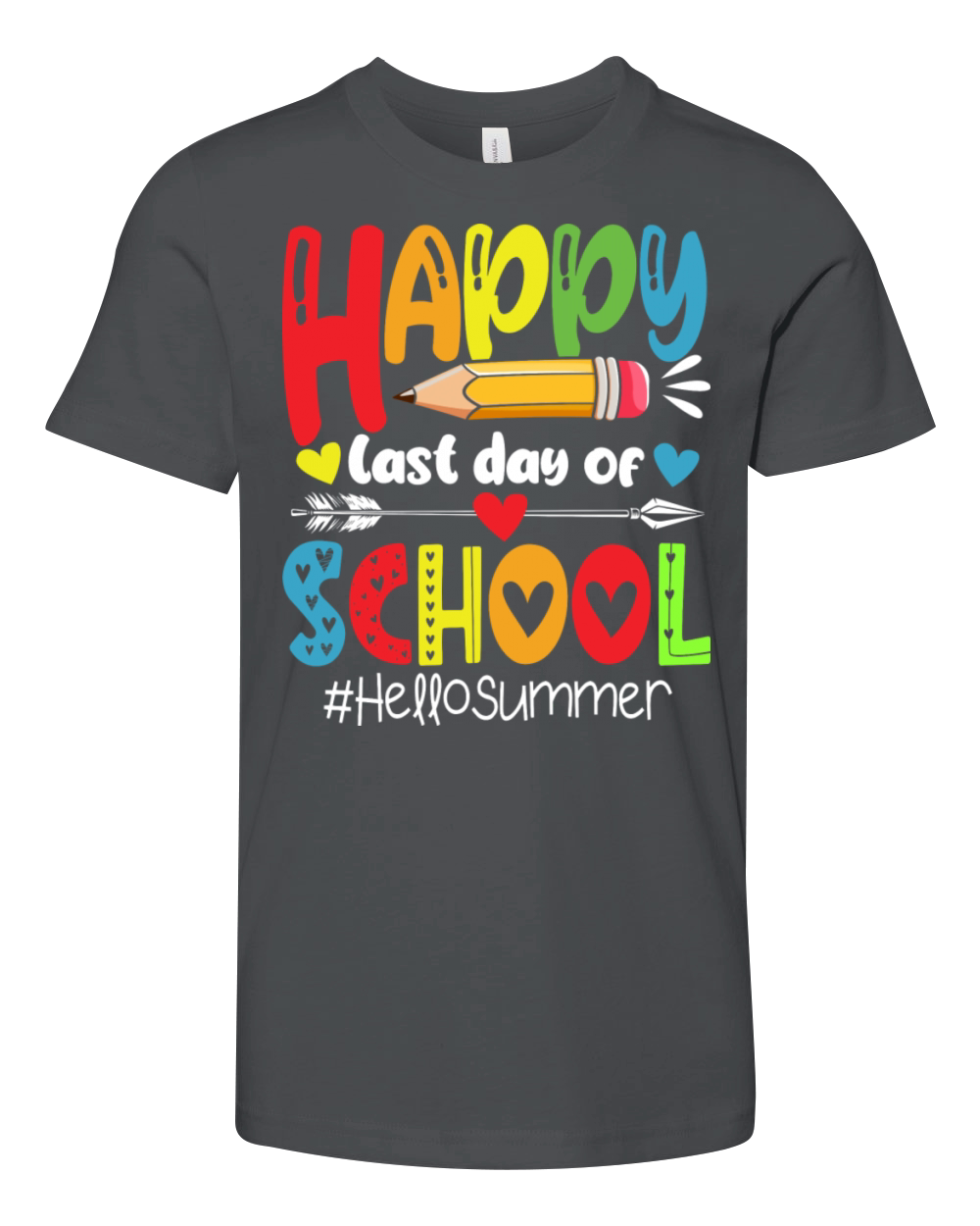 Happy Last Day Of School Hello Summer Youth Unisex Jersey Tee