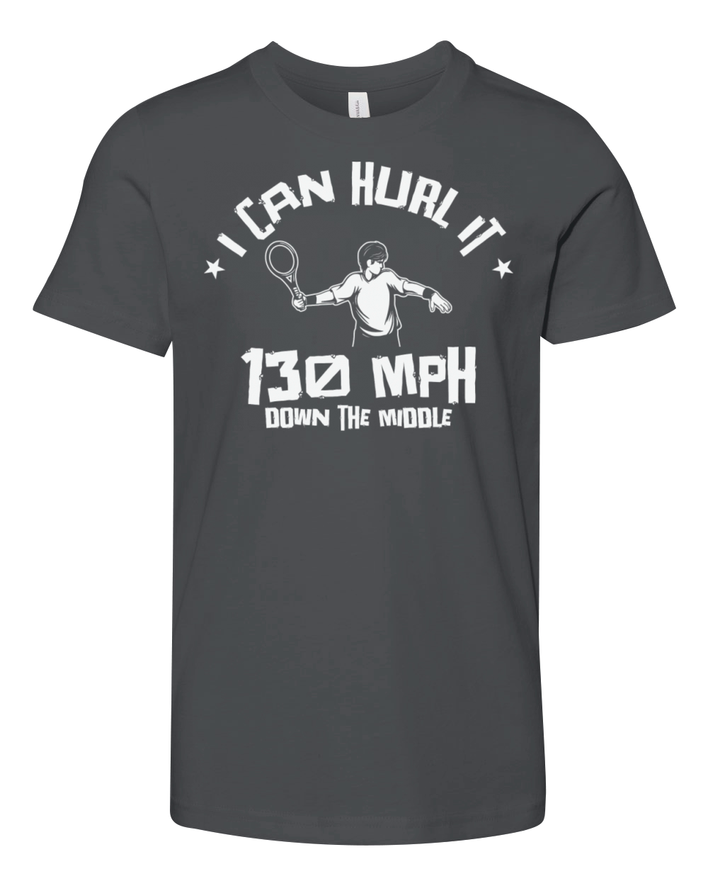 I Can Hurl It Down The Middle Tennis Youth Unisex Jersey Tee