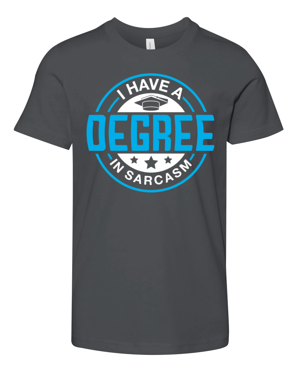 I Have A Degree In Sarcasm Funny Graduation Quotes Youth Unisex Jersey Tee