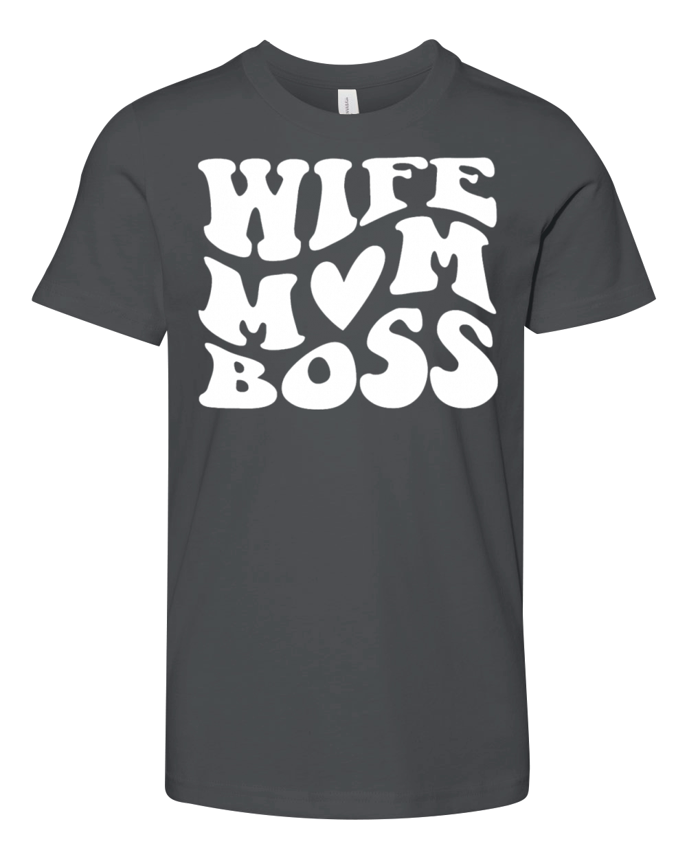 Wife Mom Boss mothers day Youth Unisex Jersey Tee