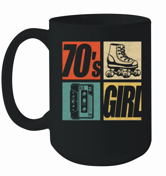 70s Girl 1970s Fashion 70 Theme Party Seventies Ceramic Mug