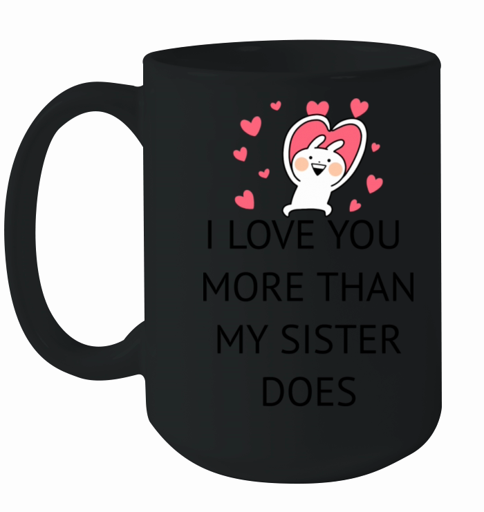 Cute Dad And Mom Quotes With Rabbit Design Ceramic Mug