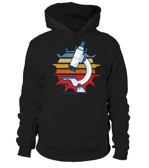 Vintage Microscope Distressed Microbiology Hoodie Unisex