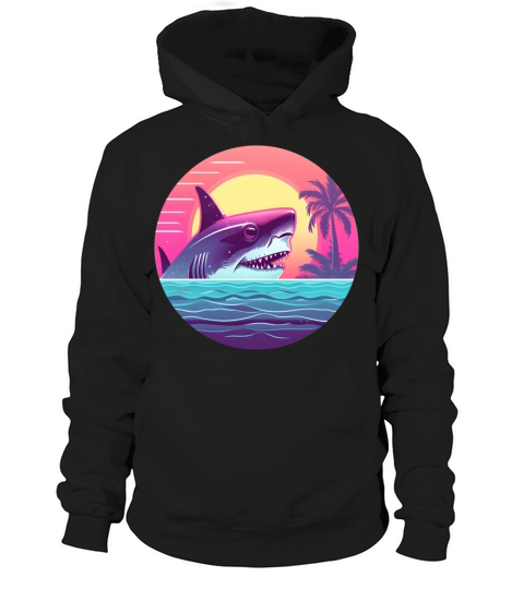 Vintage Shark Lovers Hoodie Unisex