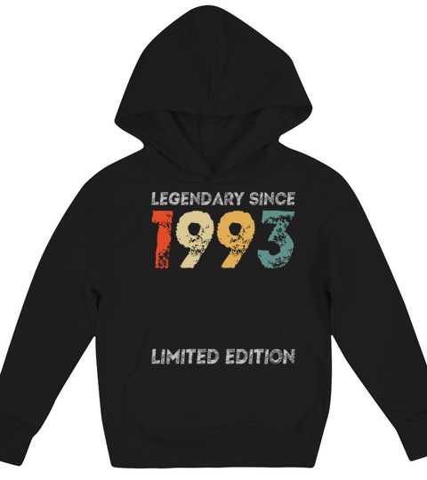 30th Birthday Legendary Since 1993 vintage Kids Hoodie