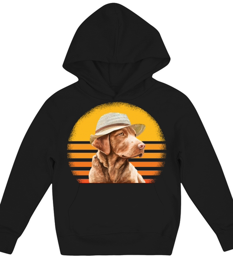 Chesapeake Bay Retriever Dog Retro Vintage Kids Hoodie
