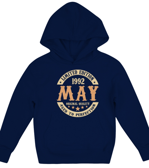 May 1992 Vintage Birthday Present Kids Hoodie
