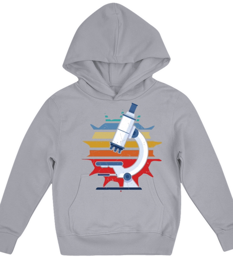 Vintage Microscope Distressed Microbiology Kids Hoodie