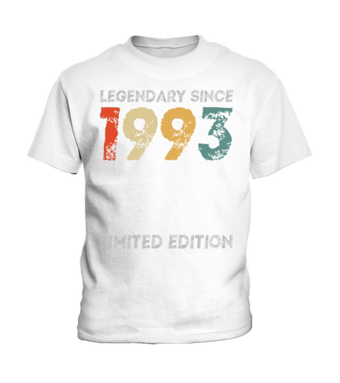 30th Birthday Legendary Since 1993 vintage Kids T-Shirt