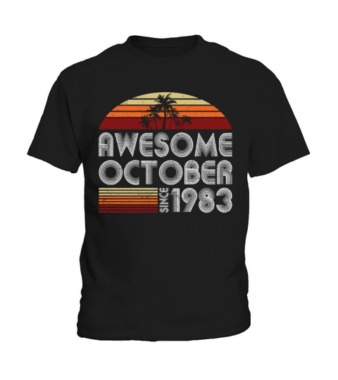 40th birthday october 1983 awesome since 1983 Kids T-Shirt
