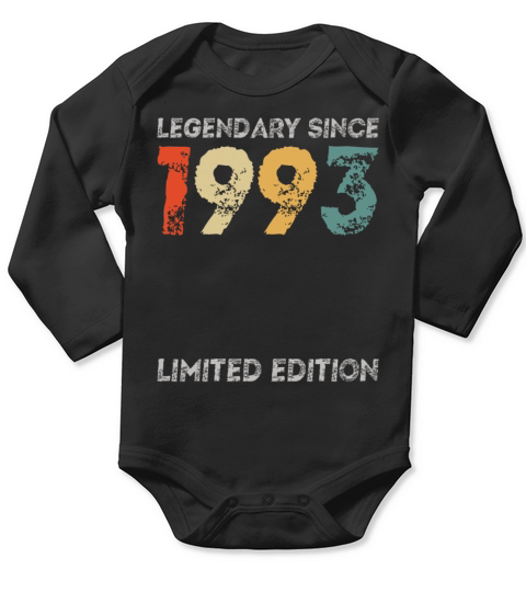 30th Birthday Legendary Since 1993 vintage Long Sleeve Baby One-Piece