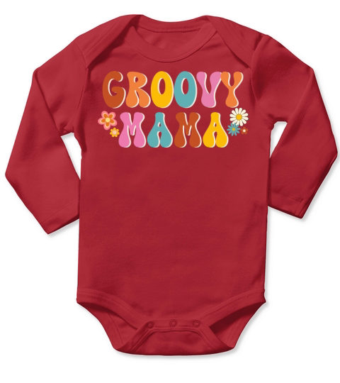 Groovy Mama Vintage Long Sleeve Baby One-Piece