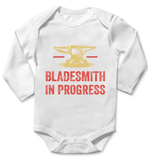 Hammer Blacksmith In Progress Anvil Long Sleeve Baby One-Piece