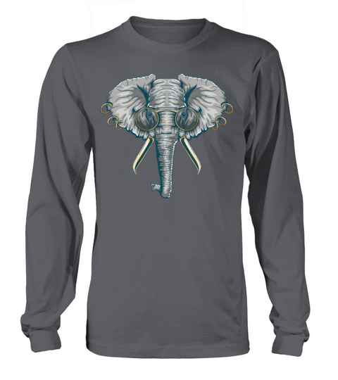 Vintage Elephant With Pierced Ears Spectacles Long sleeved Unisex