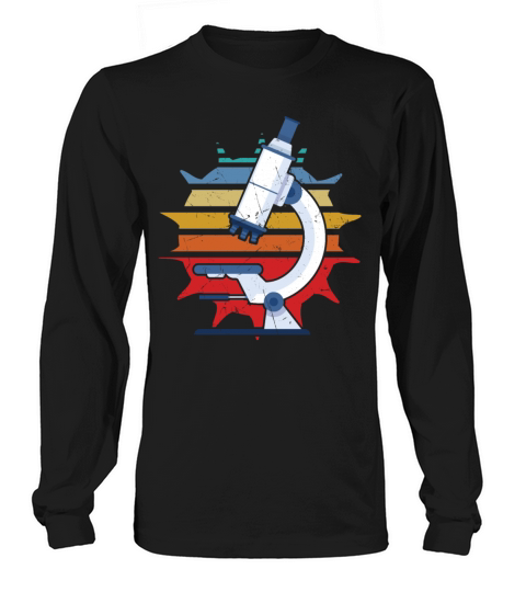 Vintage Microscope Distressed Microbiology Long sleeved Unisex