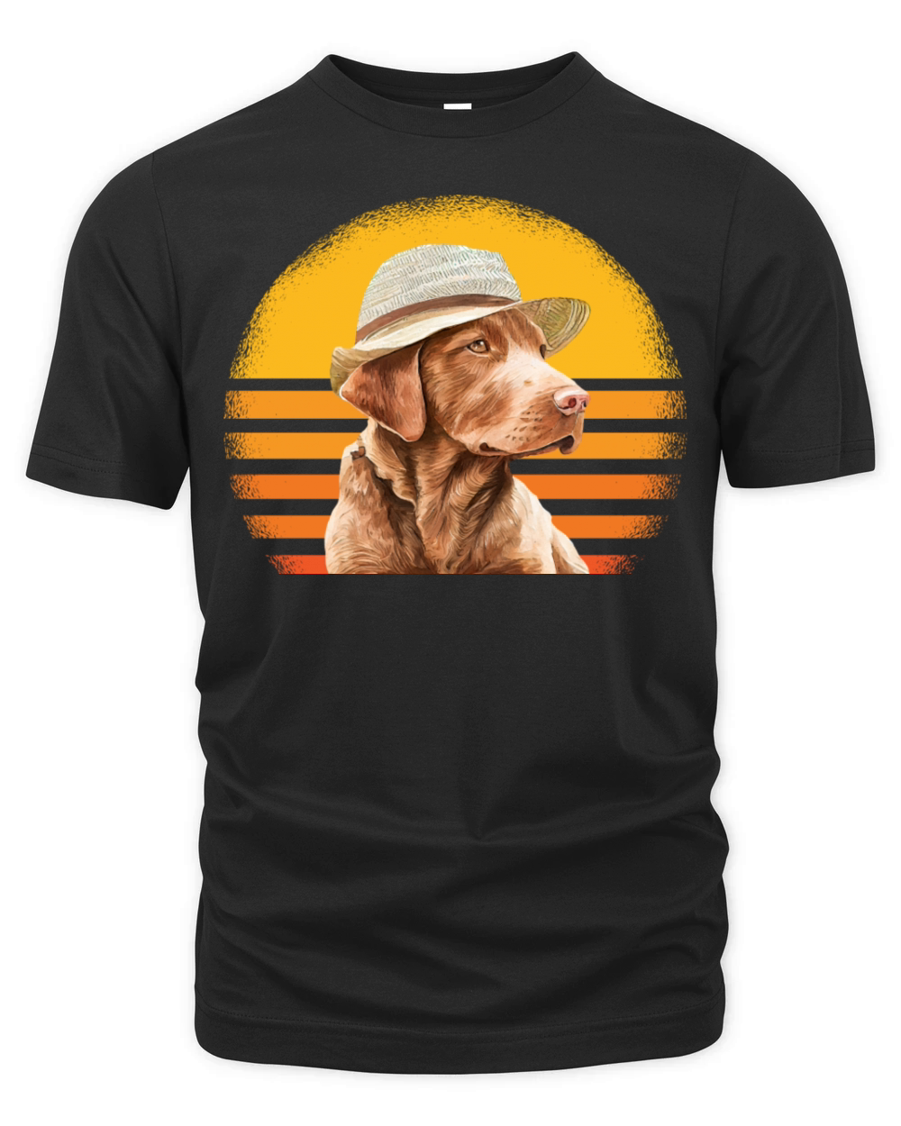Chesapeake Bay Retriever Dog Retro Vintage Organic Unisex T-shirt