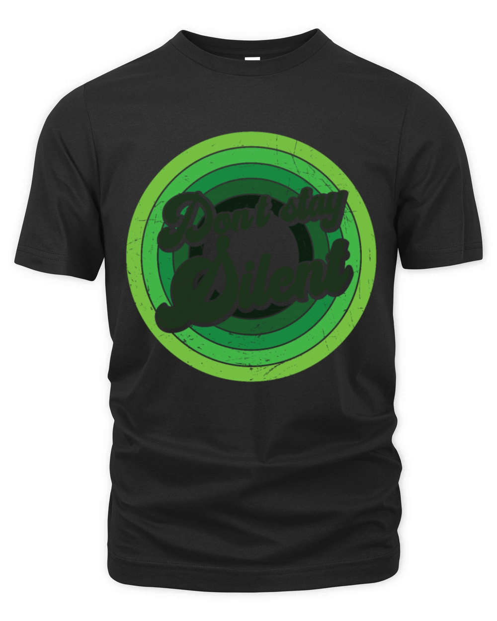 Dont Stay Silent Green Mental Health Organic Unisex T-shirt