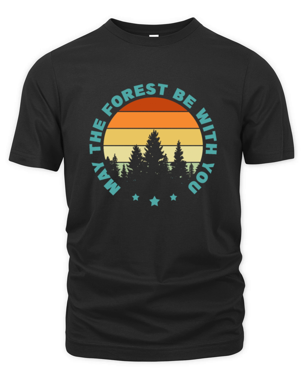 May The Forest Be With You Retro Vintage Organic Unisex T-shirt