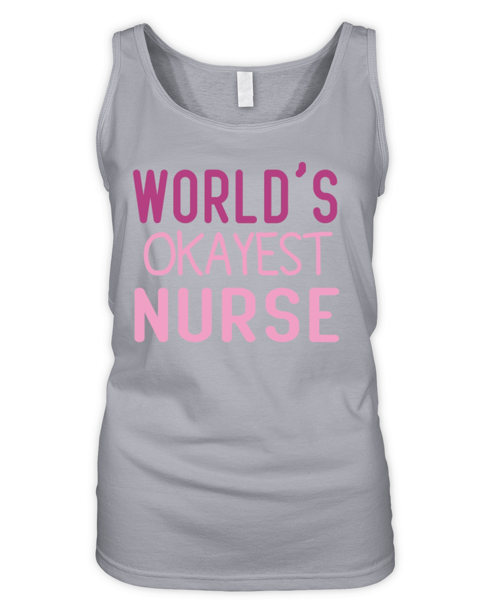 Worlds Okayest Nurse Gift Funny Organic Women's Tank Top