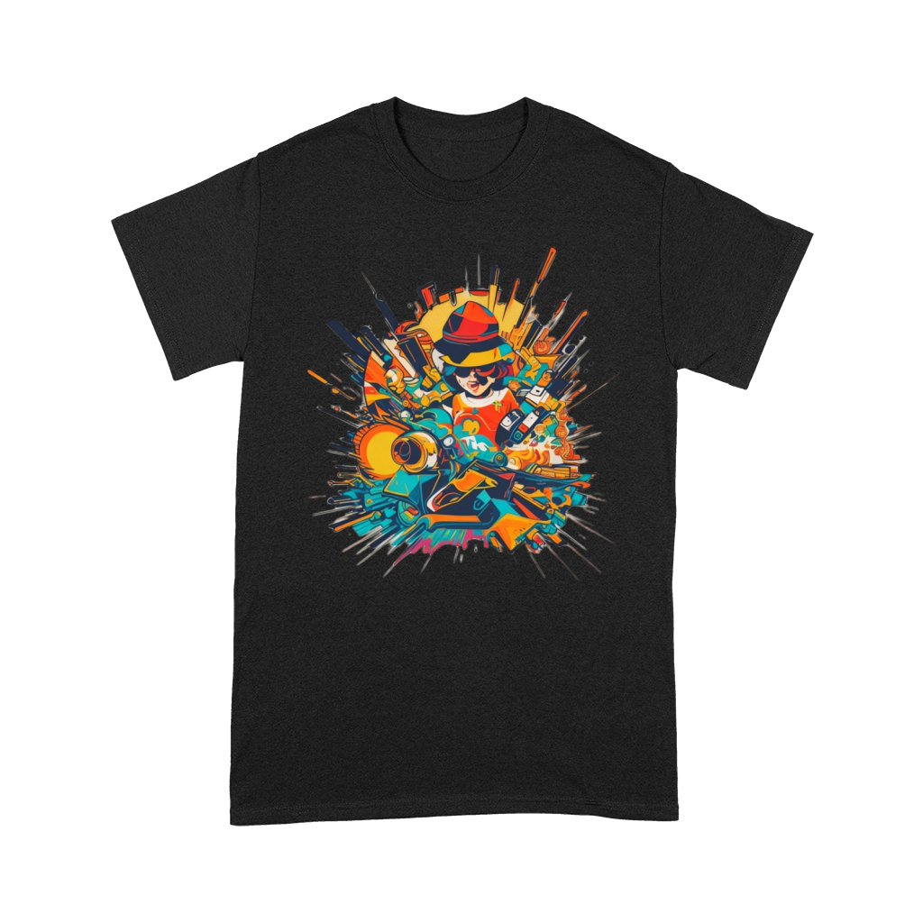 funny Colorful Vintage Retro Style City Boy Premium T-shirt