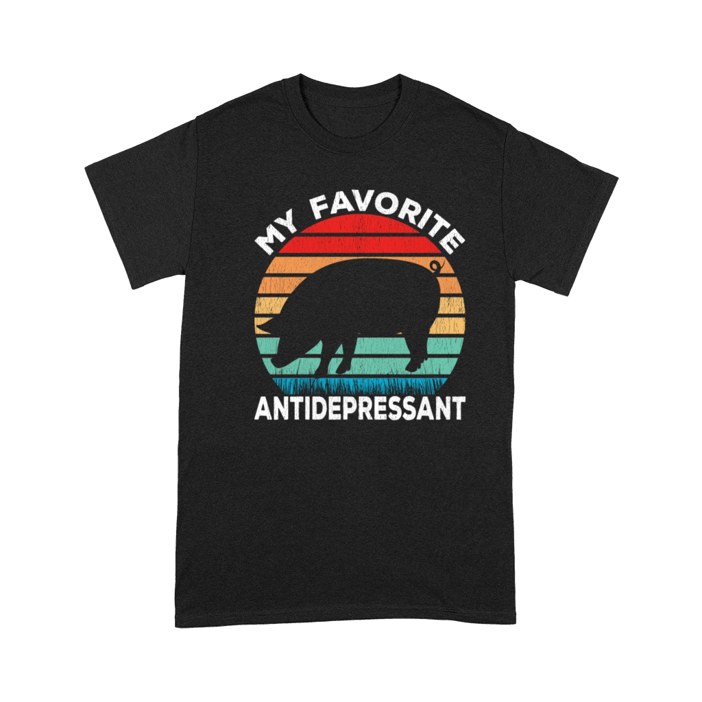 Pig Antidepressant - Pig Lover Funny Premium T-shirt