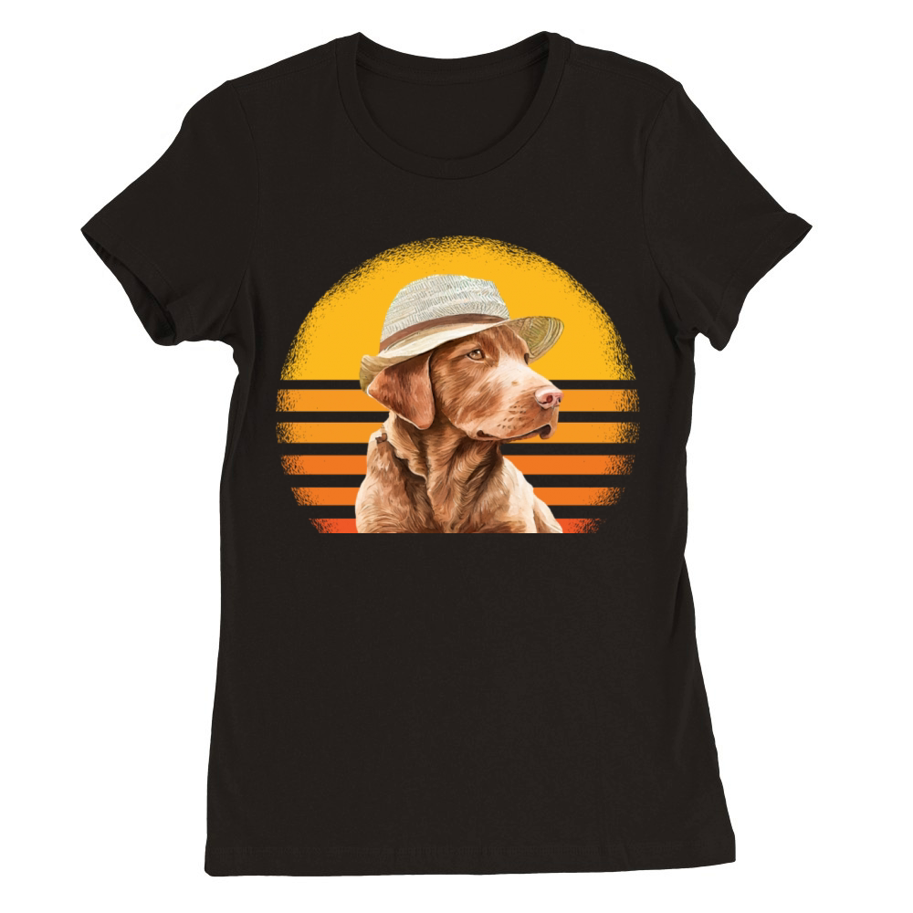 Chesapeake Bay Retriever Dog Retro Vintage Premium Womens Crewneck T-shirt