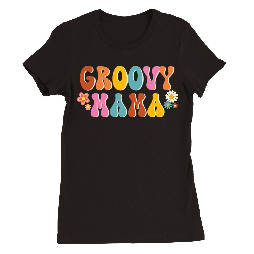 Groovy Mama Vintage Premium Womens Crewneck T-shirt