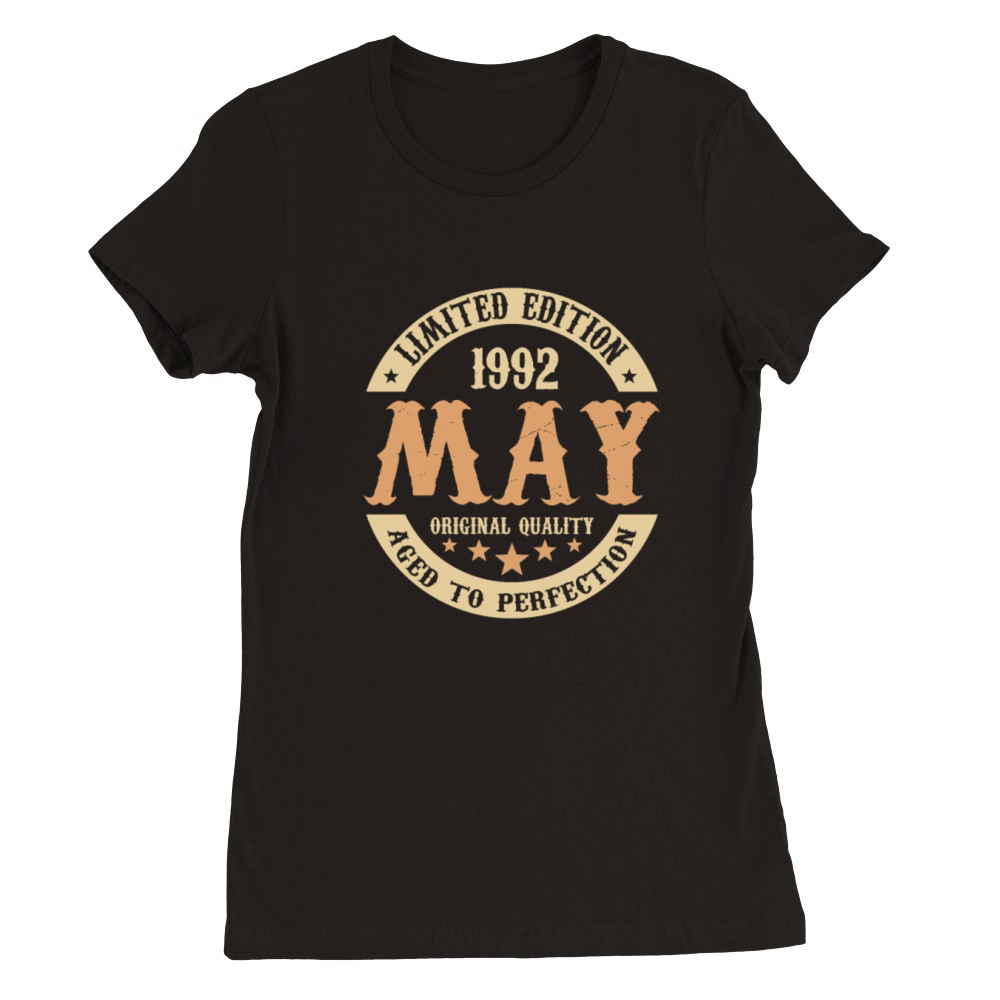 May 1992 Vintage Birthday Present Premium Womens Crewneck T-shirt