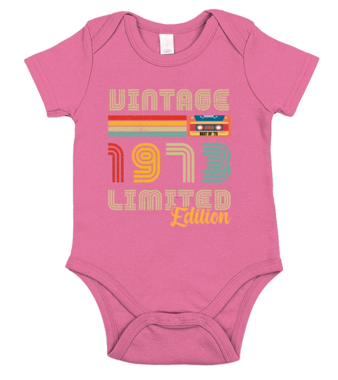1973 original birthday Short Sleeve Baby One-Piece