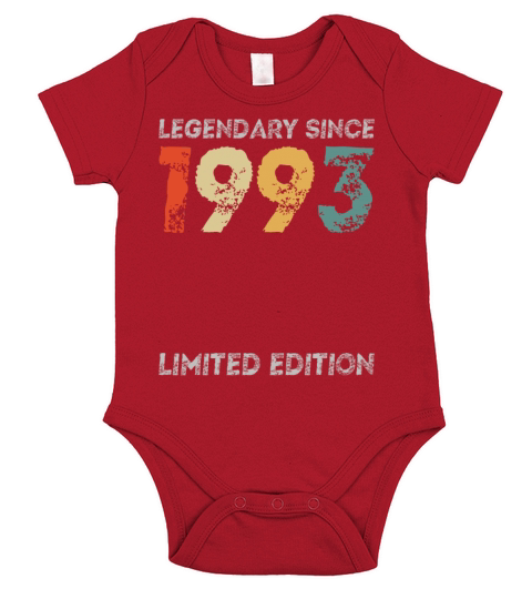 30th Birthday Legendary Since 1993 vintage Short Sleeve Baby One-Piece