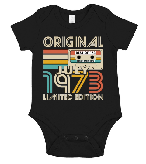 50th birthday july 1973 original 1973 Short Sleeve Baby One-Piece