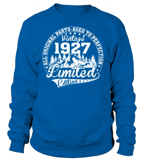 Born in 1927 vintage rainbow retro birthday Sweatshirt Unisex