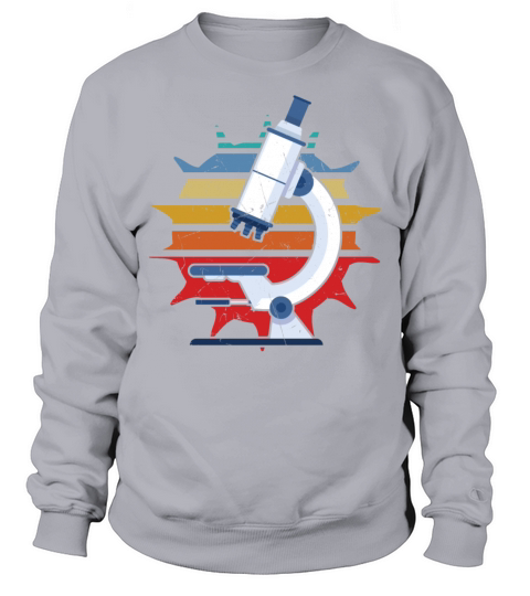 Vintage Microscope Distressed Microbiology Sweatshirt Unisex