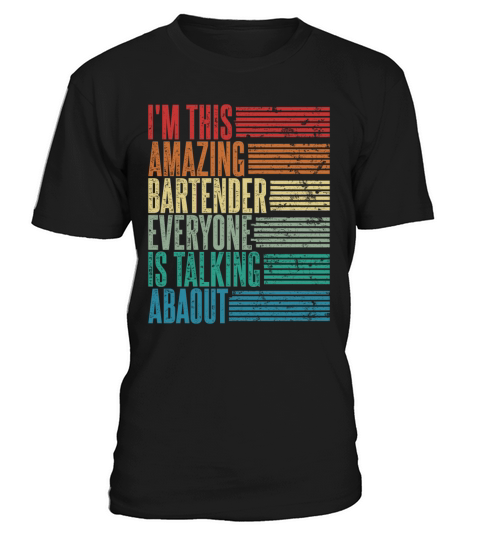 Vintage Bartender Profession Gift Retro T-Shirt Unisex