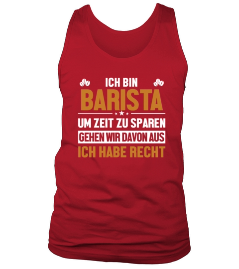 Barista hat immer Recht Queen Latte Art Barista Tank Top Unisex
