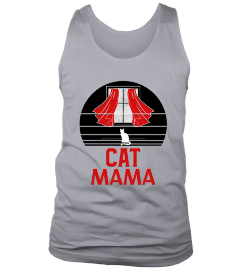 Cat Mama Retro Distressed Vintage Eighties Style Tank Top Unisex