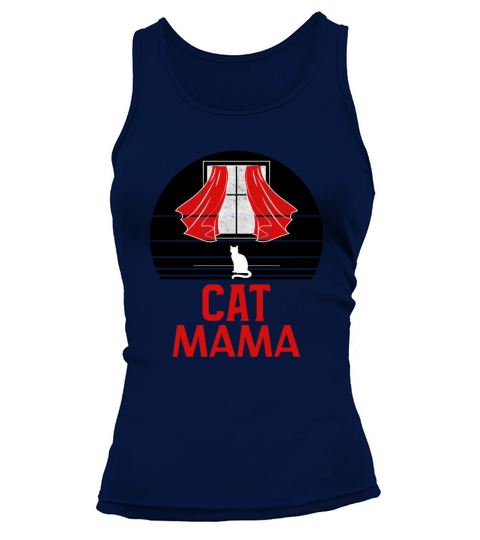 Cat Mama Retro Distressed Vintage Eighties Style Tank top Woman