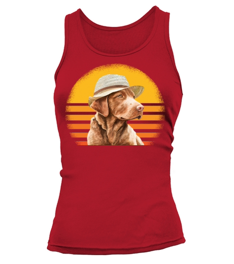 Chesapeake Bay Retriever Dog Retro Vintage Tank top Woman