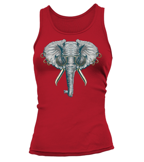 Vintage Elephant With Pierced Ears Spectacles Tank top Woman