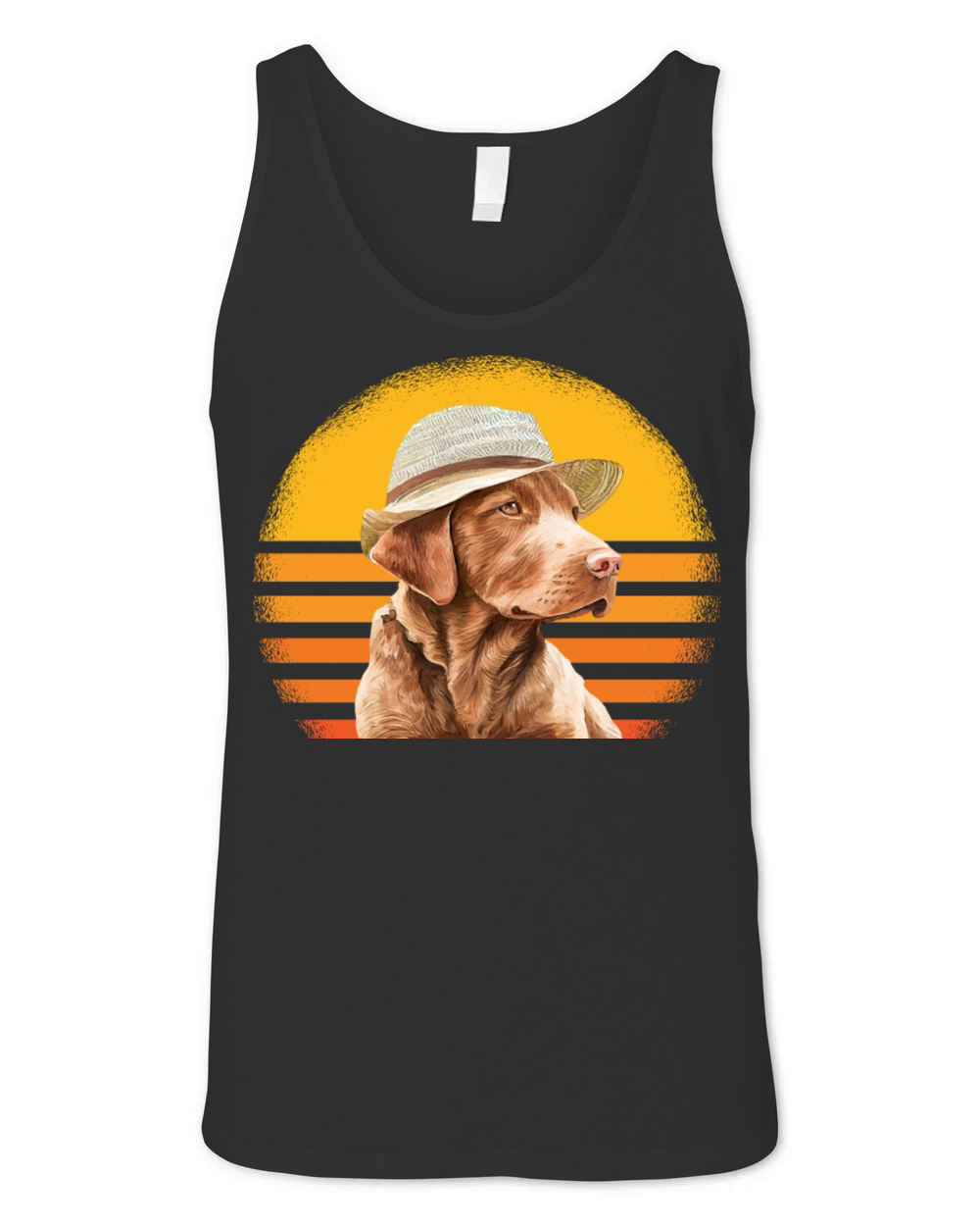 Chesapeake Bay Retriever Dog Retro Vintage Unisex Jersey Tank