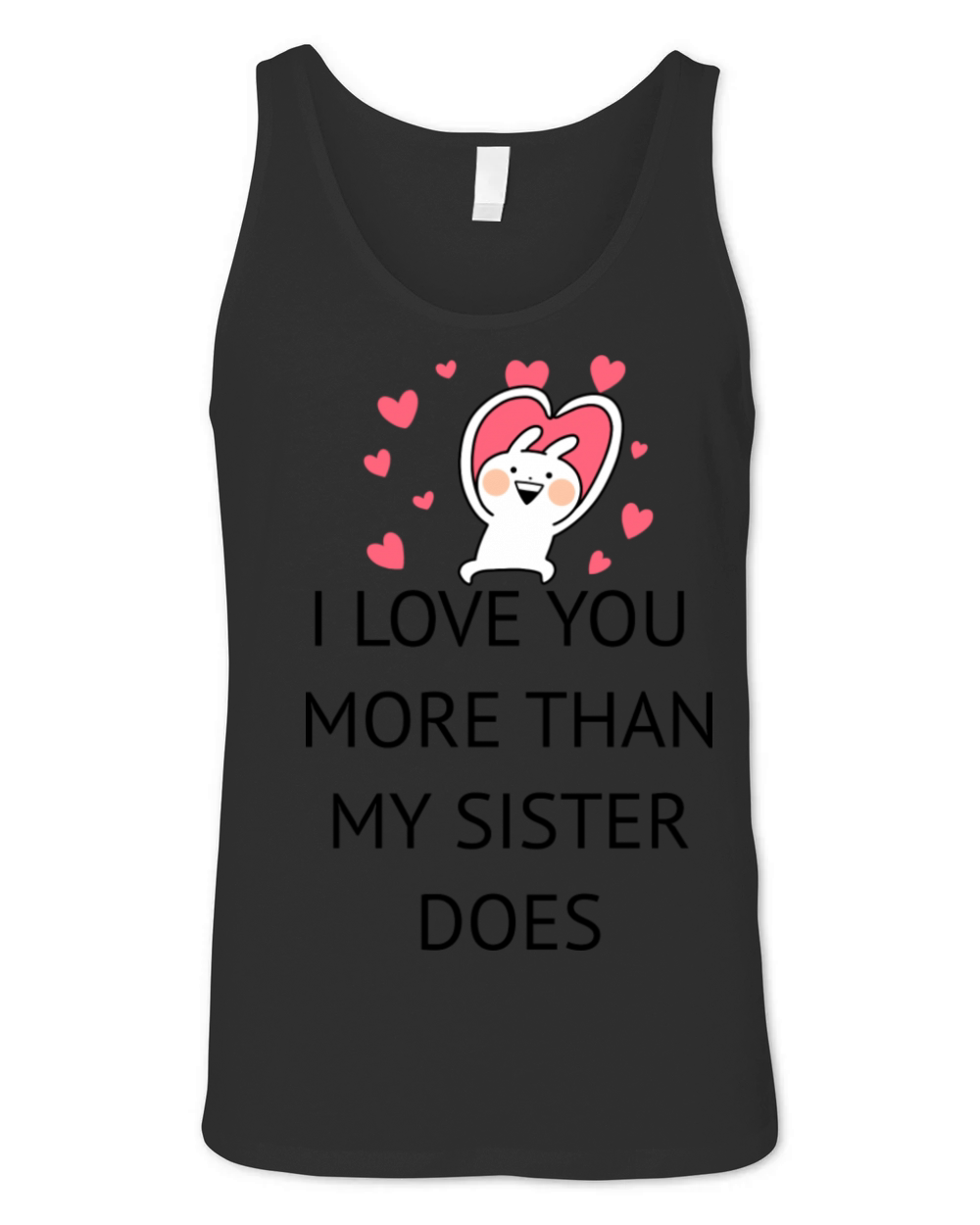 Cute Dad And Mom Quotes With Rabbit Design Unisex Jersey Tank