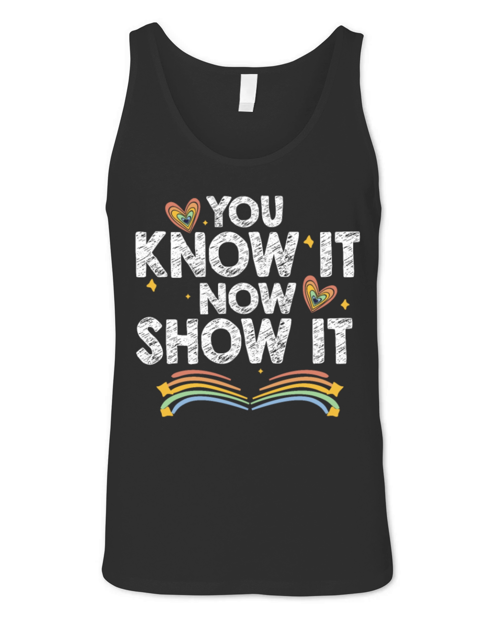 You Know It Now Show It Motivational Testing Day Unisex Jersey Tank
