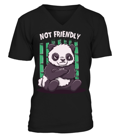 Not Friendly Funny Sarcastic Humor Sarcasm Introve V-Neck T-shirt