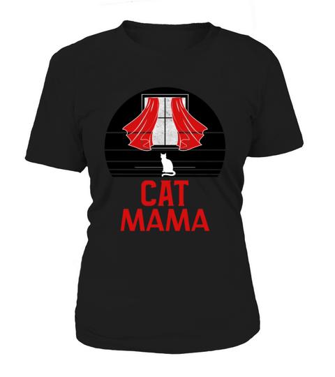 Cat Mama Retro Distressed Vintage Eighties Style Women's T-Shirt