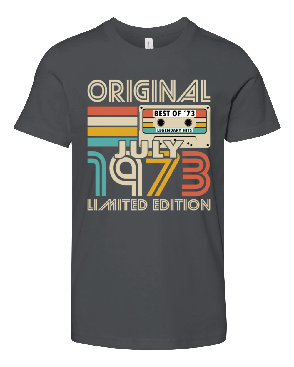 50th birthday july 1973 original 1973 Youth Unisex Jersey Tee