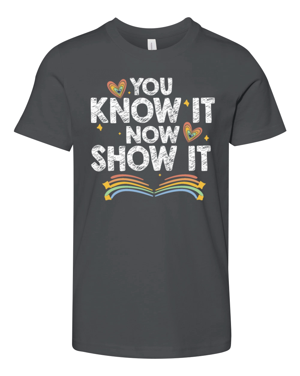 You Know It Now Show It Motivational Testing Day Youth Unisex Jersey Tee